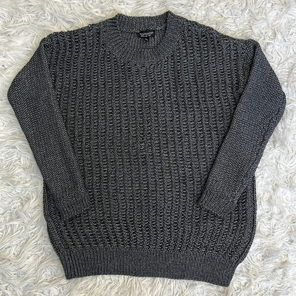 TOPSHOP METALLIC KNITTED‎ SWEATER